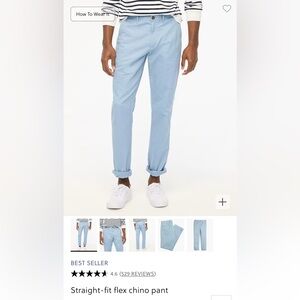 Straight-fit flex chino pant